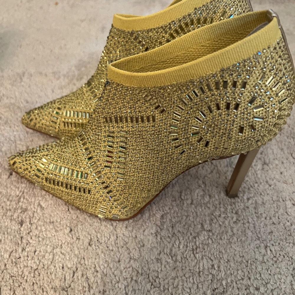 GOLD  MESH BOOTIES